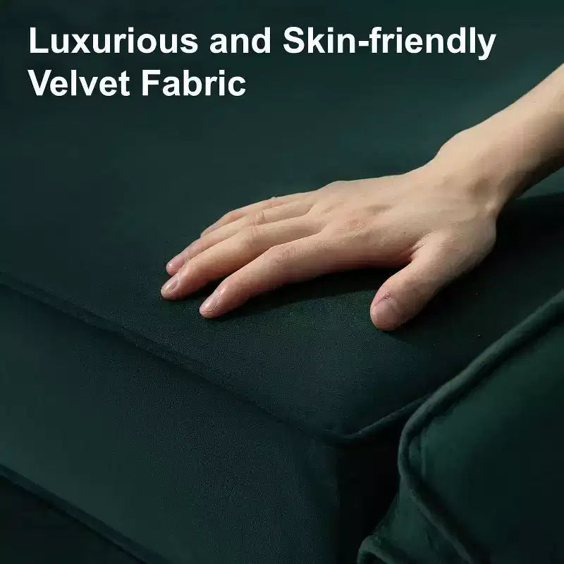 Modular Velvet Ottoman with Storage and Adjustable Armrest/Backrest