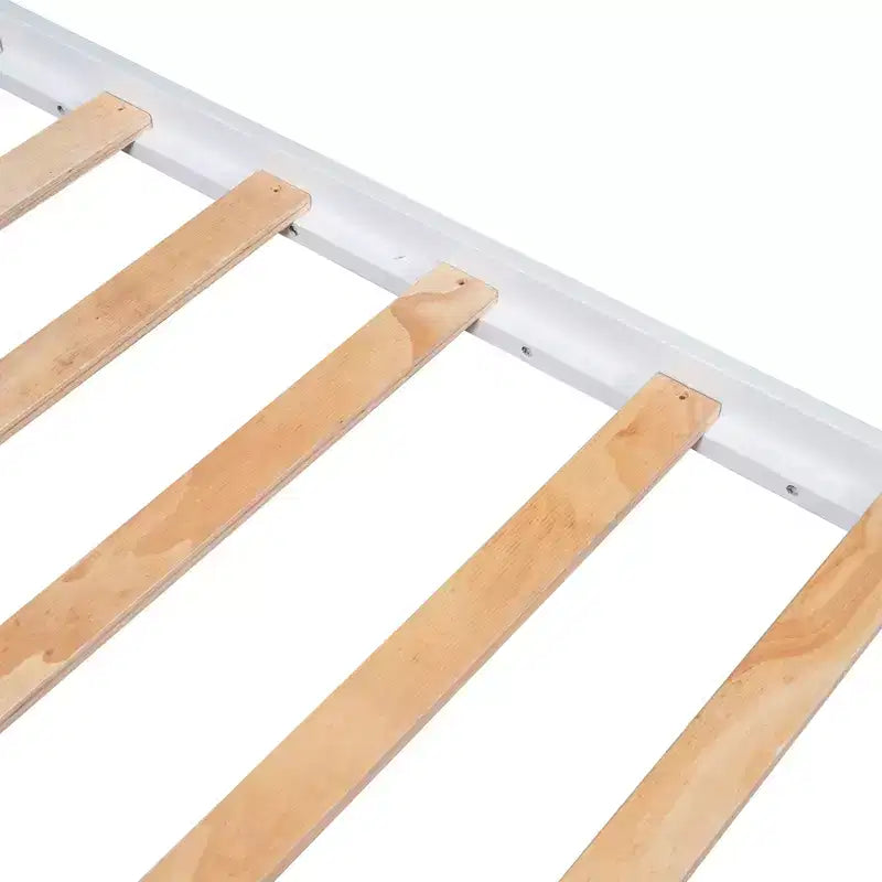 Twin Size Platform Bed with 3 Storage Drawers, Solid Pine Wood