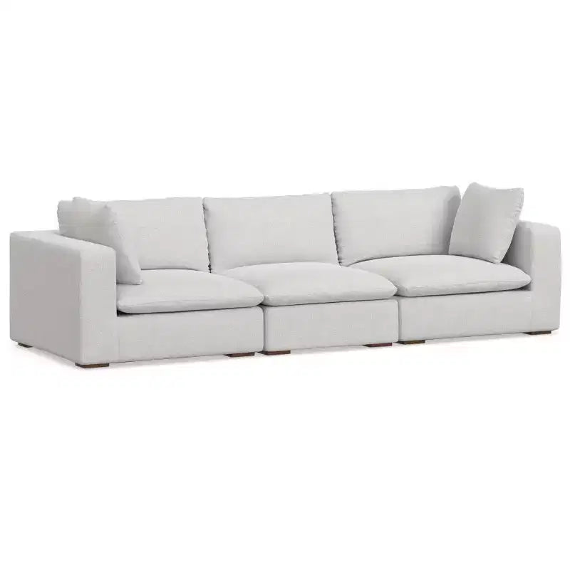 3-Seater Modular Sofa, Cloud Gray, 124.6" Wide