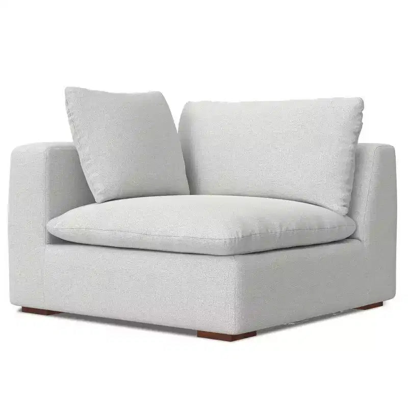 3-Seater Modular Sofa, Cloud Gray, 124.6" Wide