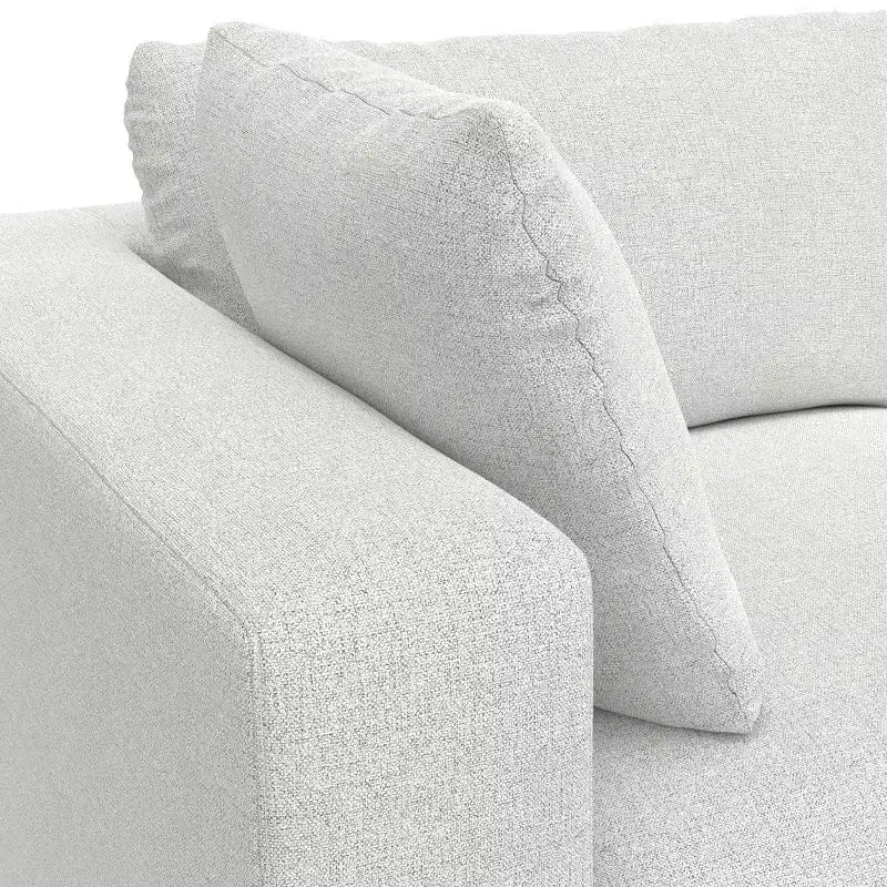 3-Seater Modular Sofa, Cloud Gray, 124.6" Wide