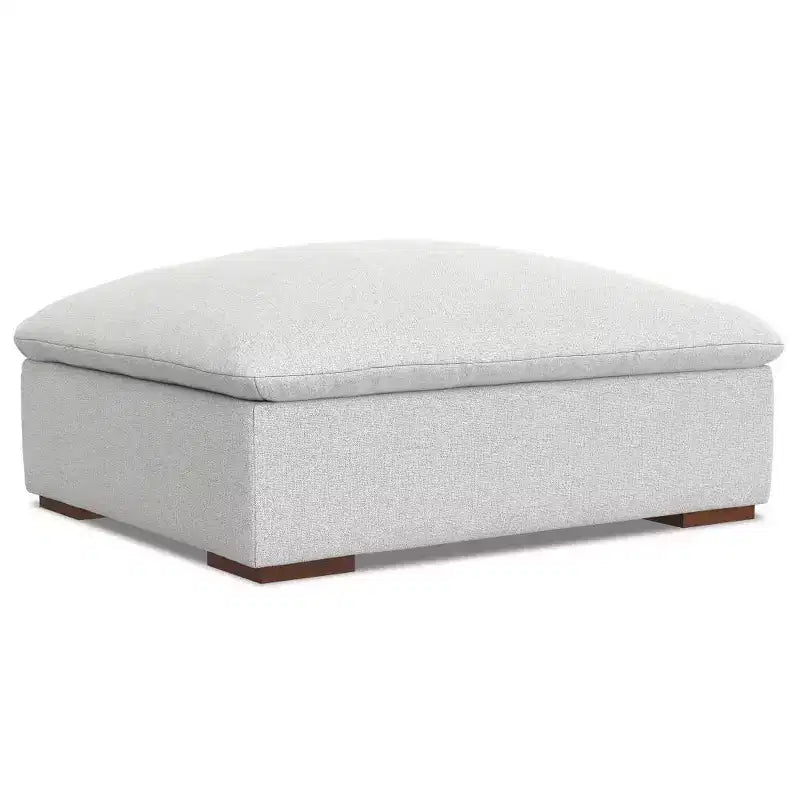 2-Seater Modular Sofa and Ottoman, Cloud Gray