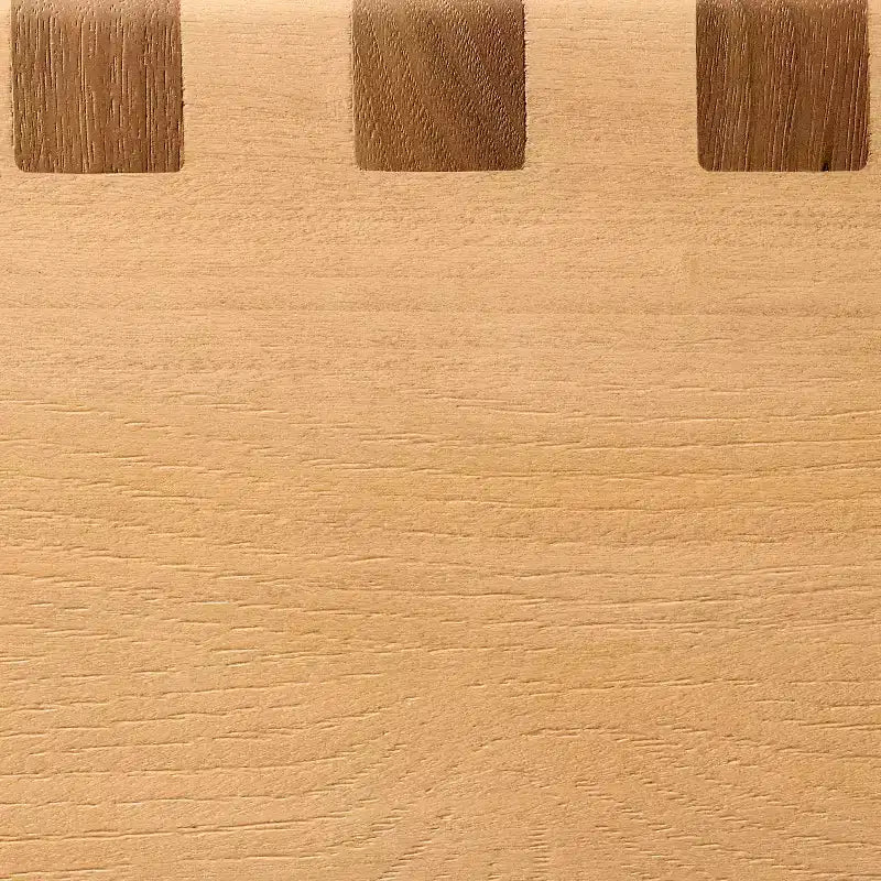 Coffee Table, Natural Light Brown Poplar Wood with Soft-Edge Design