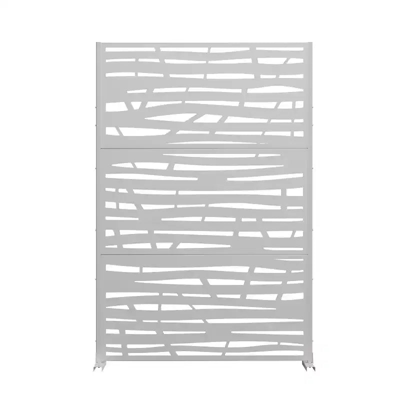 Metal Outdoor Privacy Screen, Freestanding Patio Decorative Panel