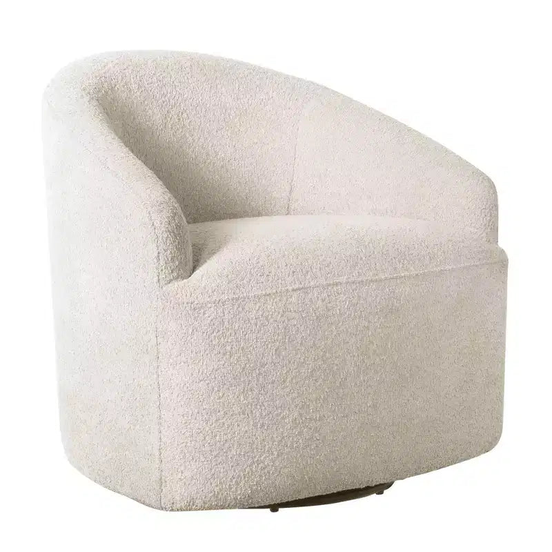 Upholstered 360° Swivel Chair with High-Density Foam Cushion