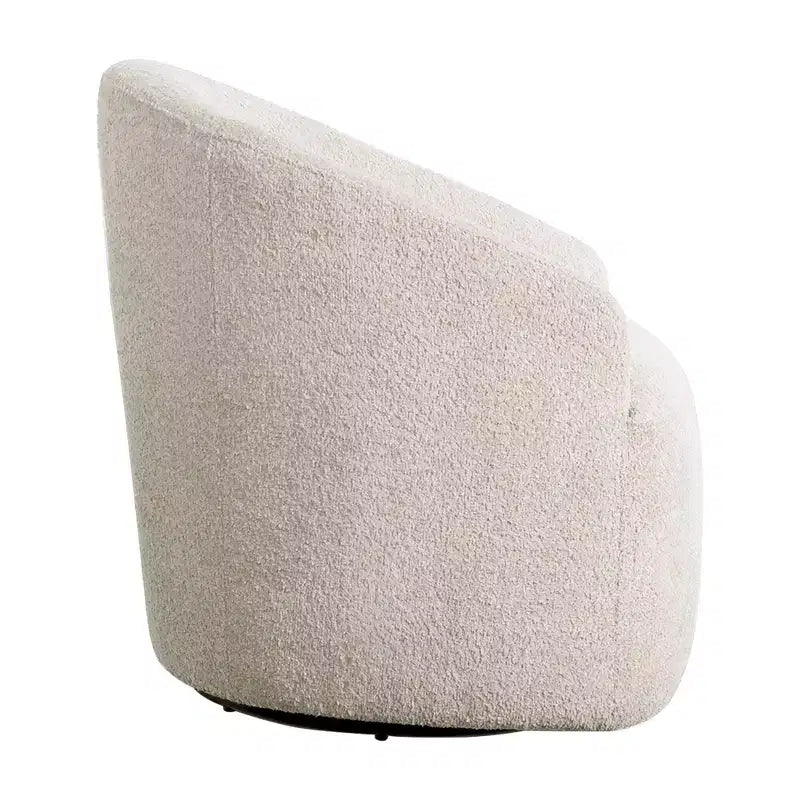 Upholstered 360° Swivel Chair with High-Density Foam Cushion