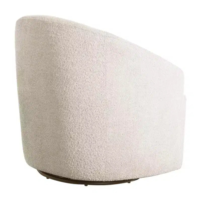 Upholstered 360° Swivel Chair with High-Density Foam Cushion