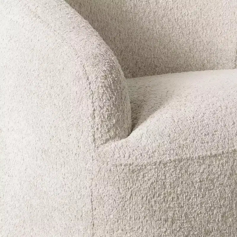 Upholstered 360° Swivel Chair with High-Density Foam Cushion