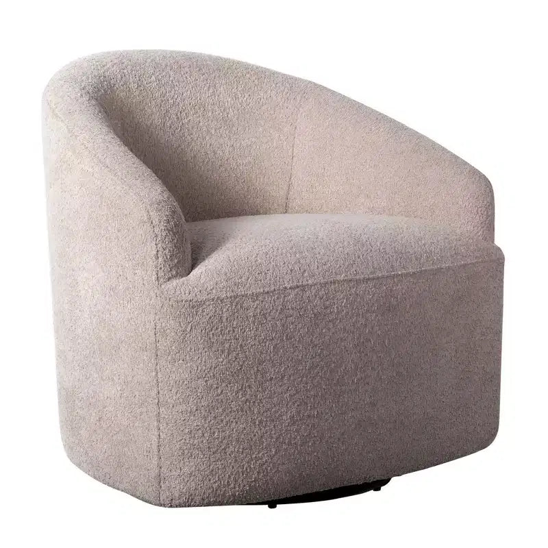 Upholstered 360° Swivel Chair with High-Density Foam Cushion