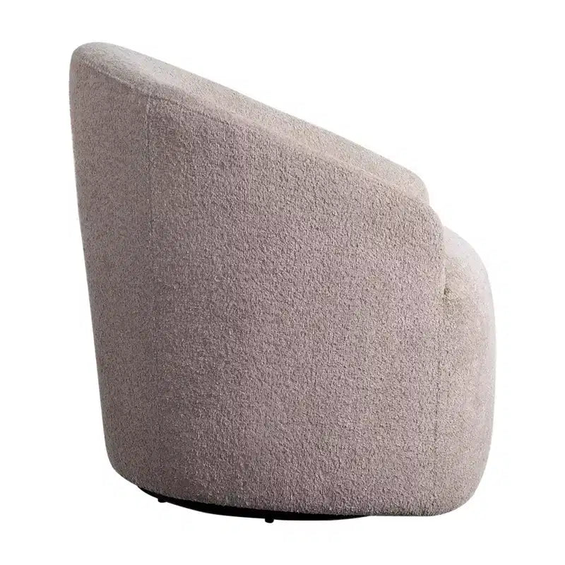 Upholstered 360° Swivel Chair with High-Density Foam Cushion