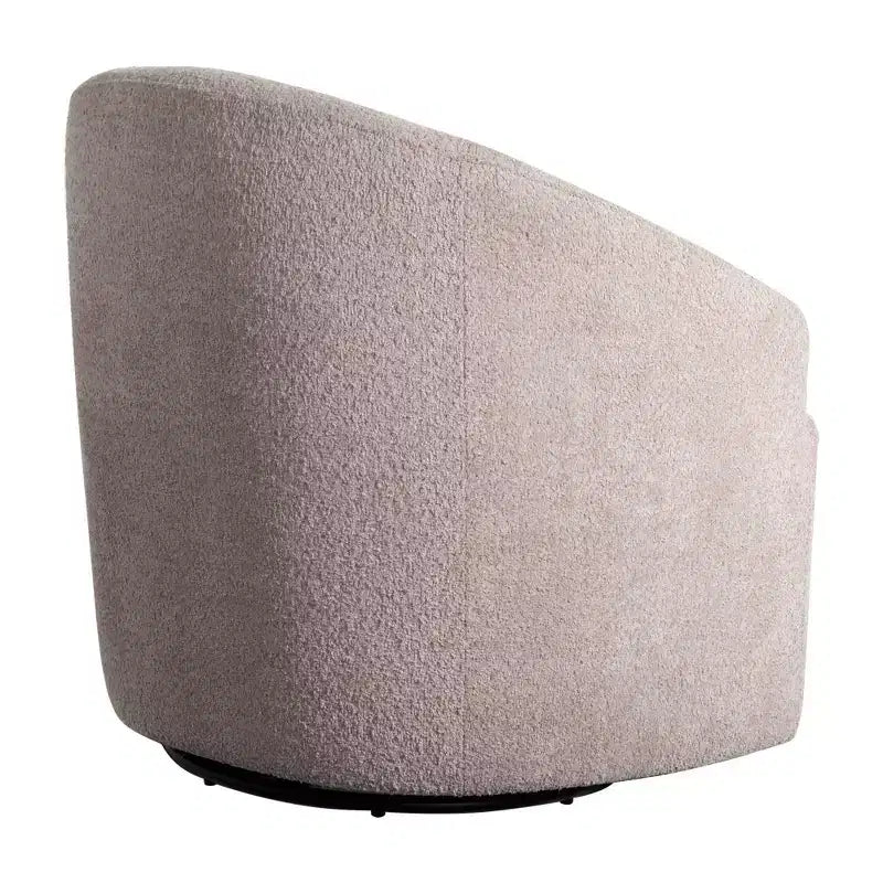 Upholstered 360° Swivel Chair with High-Density Foam Cushion