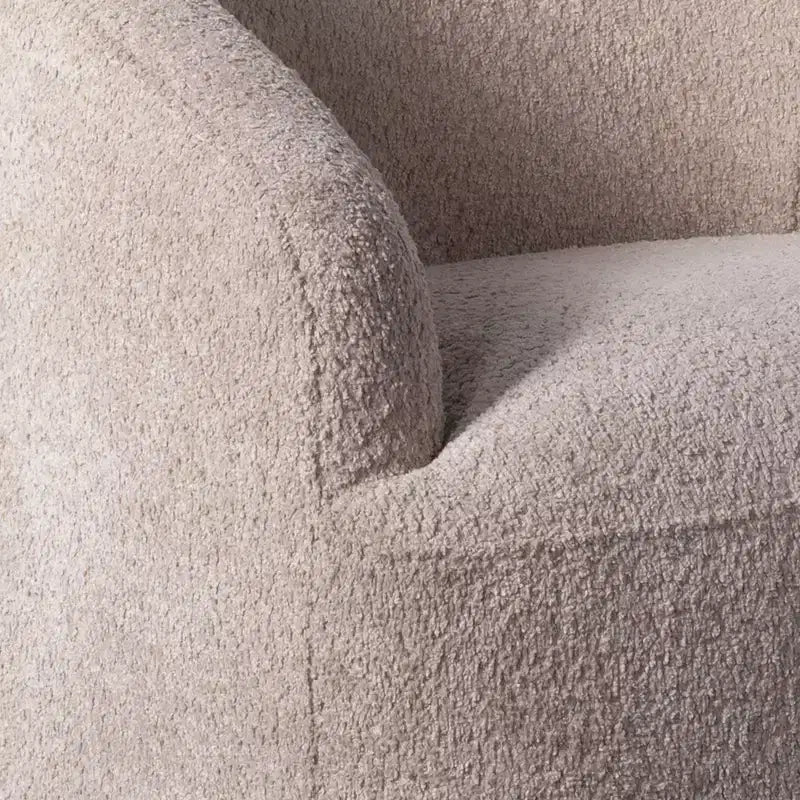 Upholstered 360° Swivel Chair with High-Density Foam Cushion