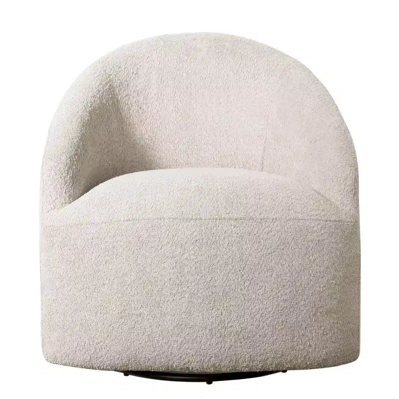 Upholstered 360° Swivel Chair with High-Density Foam Cushion
