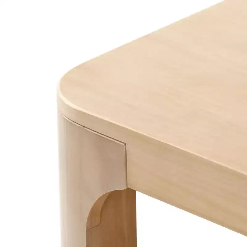 Rectangular Side Table with Bottom Shelf, Slim Design for Living Room