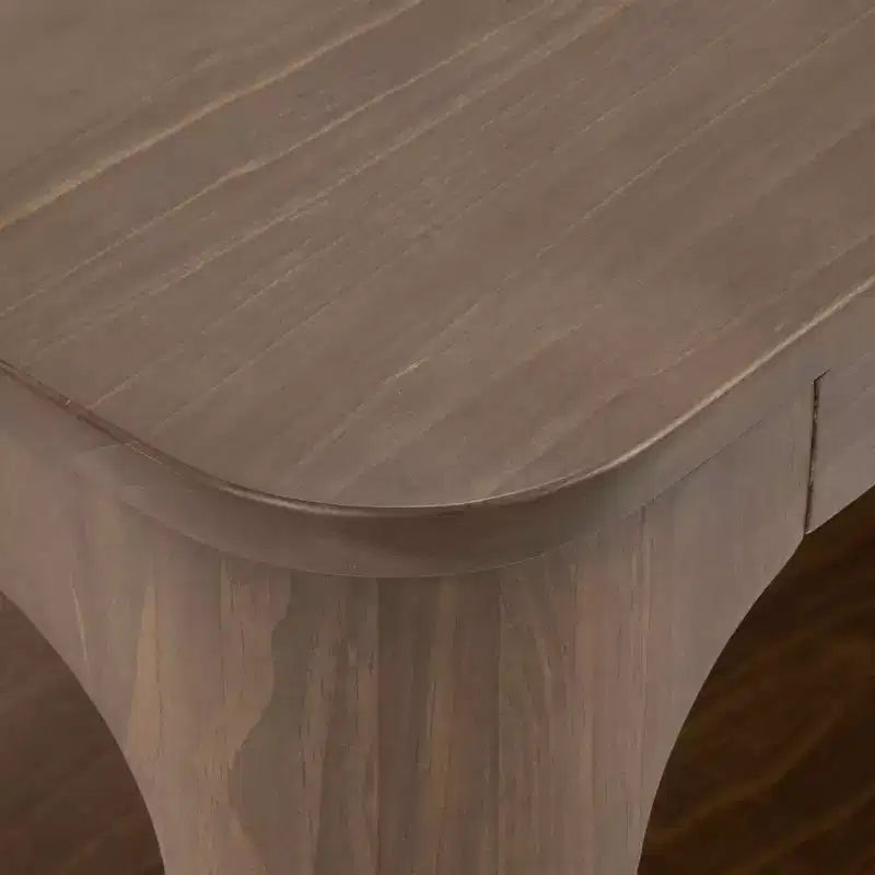 Rectangular Side Table with Bottom Shelf, Slim Design for Living Room