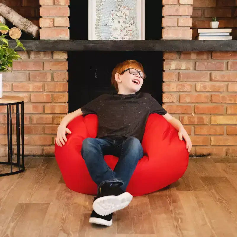 Classic Bean Bag Chair for Kids, Durable Stain-Resistant Fabric