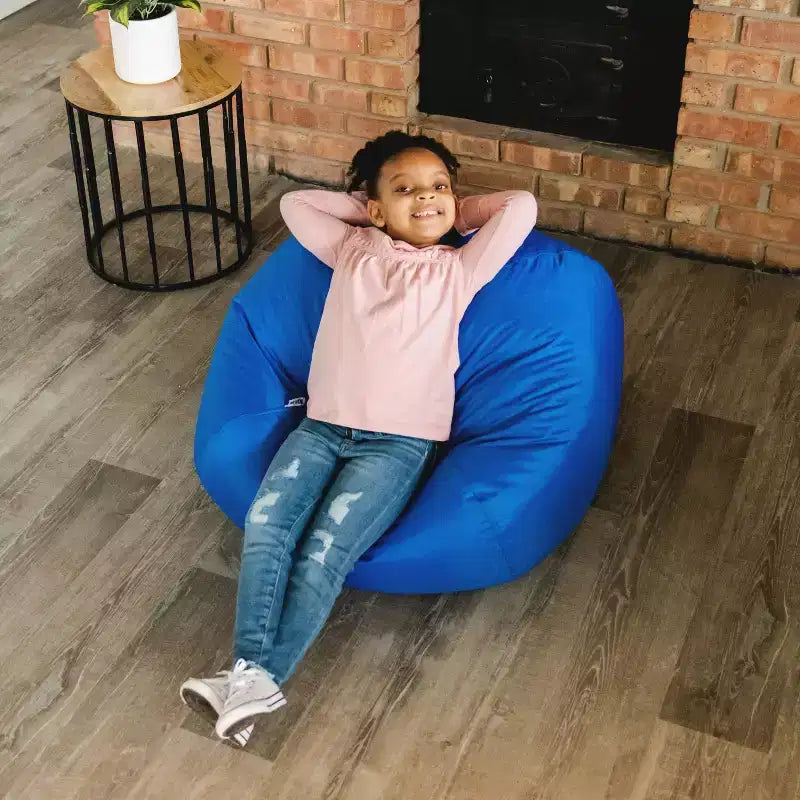 Classic Bean Bag Chair for Kids, Durable Stain-Resistant Fabric