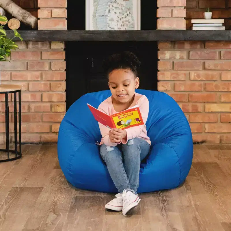 Classic Bean Bag Chair for Kids, Durable Stain-Resistant Fabric