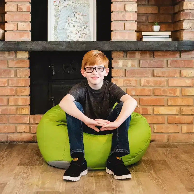Classic Bean Bag Chair for Kids, Durable Stain-Resistant Fabric
