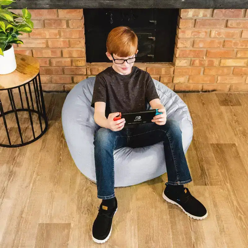 Classic Bean Bag Chair for Kids, Durable Stain-Resistant Fabric