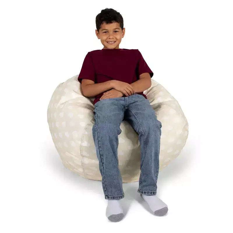 Classic Bean Bag Chair for Kids, Durable Stain-Resistant Fabric