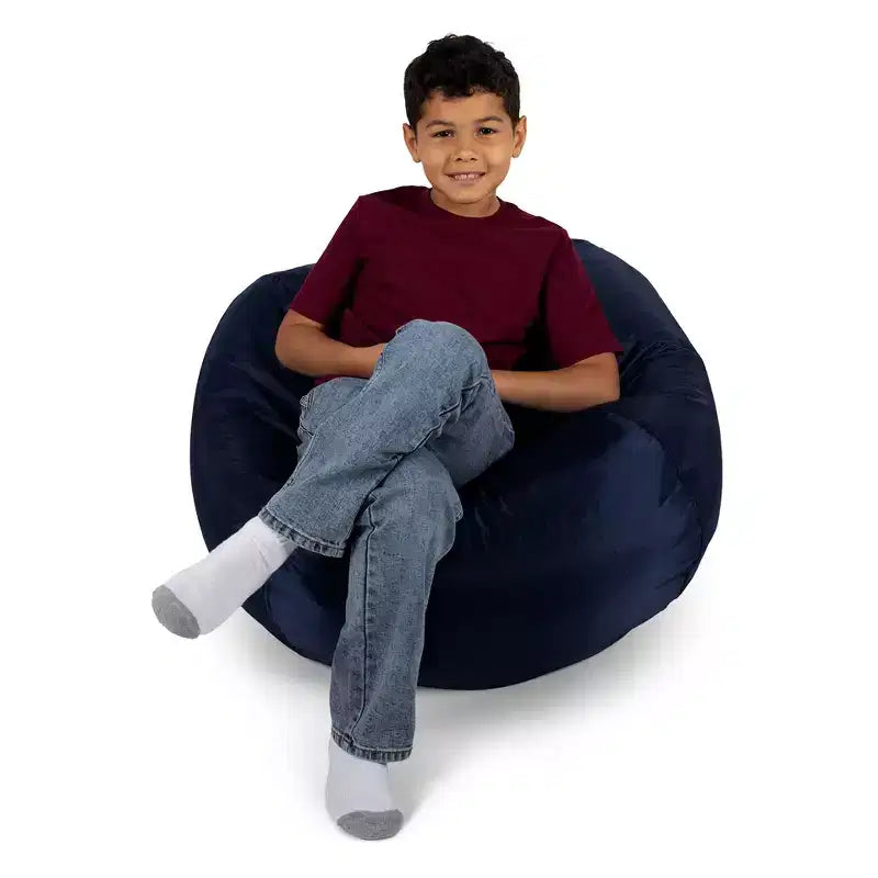 Classic Bean Bag Chair for Kids, Durable Stain-Resistant Fabric