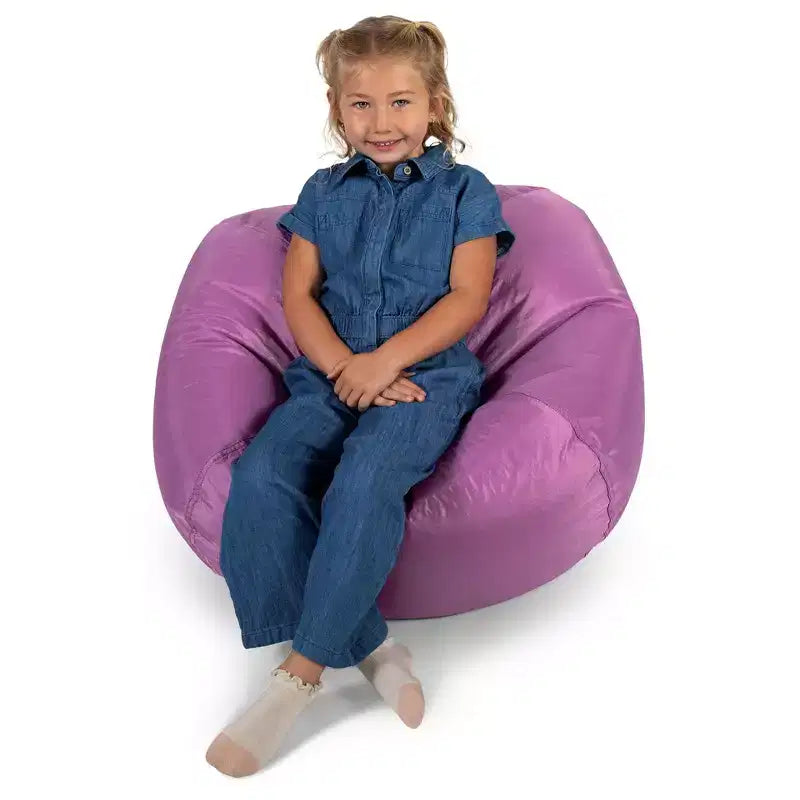 Classic Bean Bag Chair for Kids, Durable Stain-Resistant Fabric