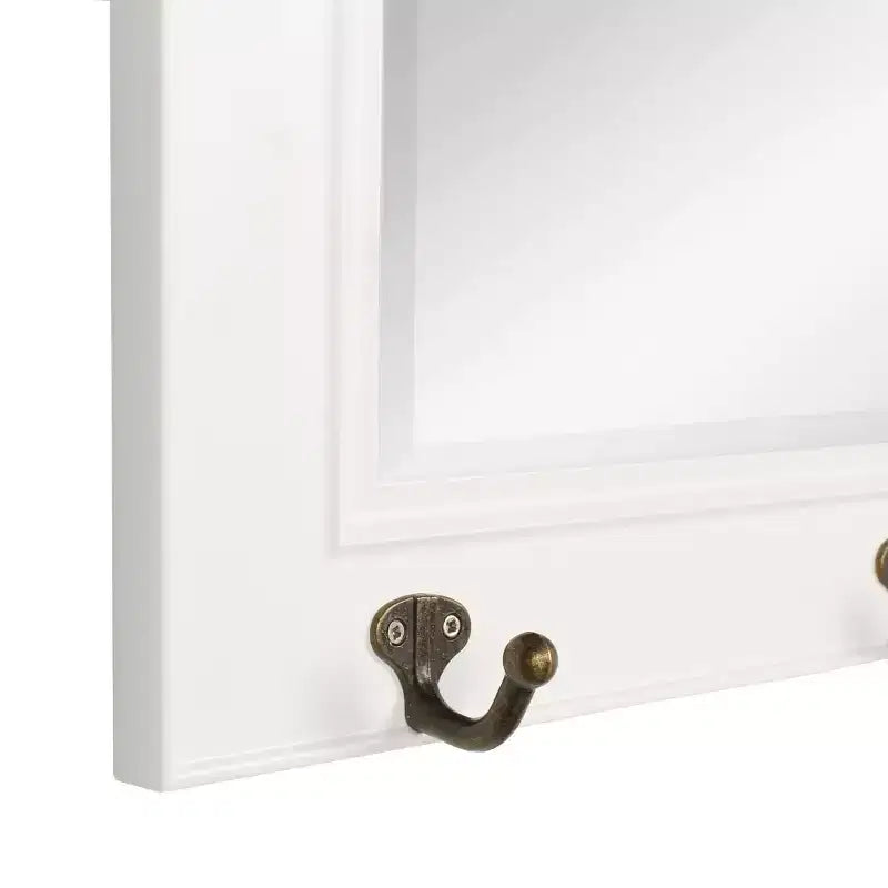 36 x 18 Pub Mirror with Metal Hooks, Distressed Finish