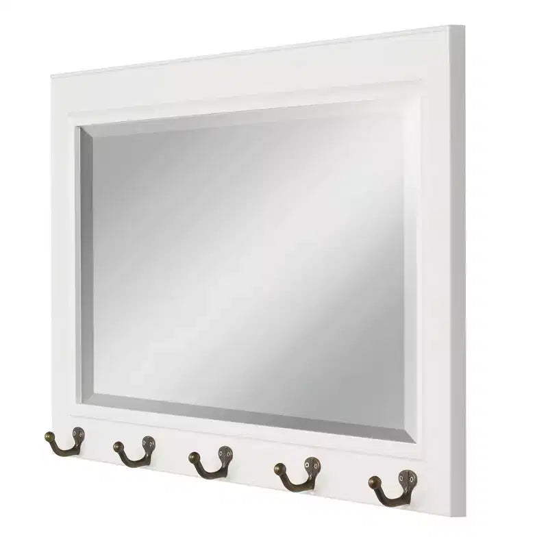 36 x 18 Pub Mirror with Metal Hooks, Distressed Finish