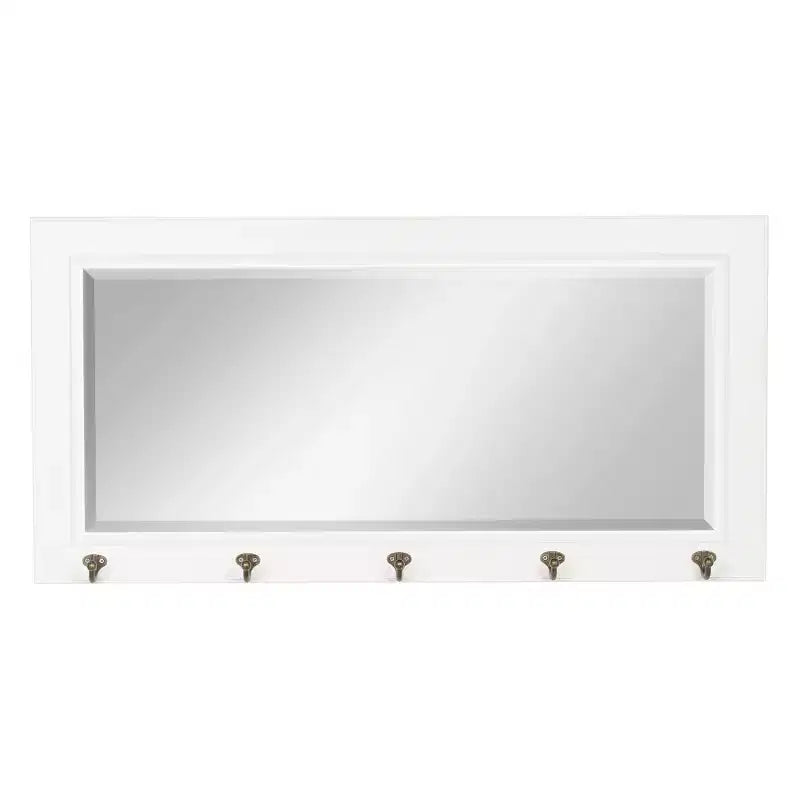 36 x 18 Pub Mirror with Metal Hooks, Distressed Finish
