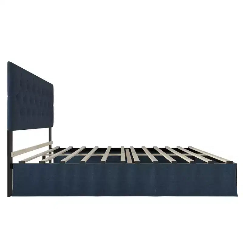 Upholstered Tufted Platform Bed, Full Size
