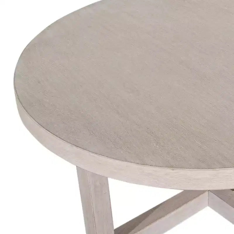 38" Round Crisscross Base Coffee Table, Black
