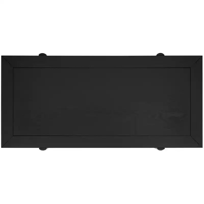 Rustic-Chic Rectangle Coffee Table with Fluted Sawhorse Frame