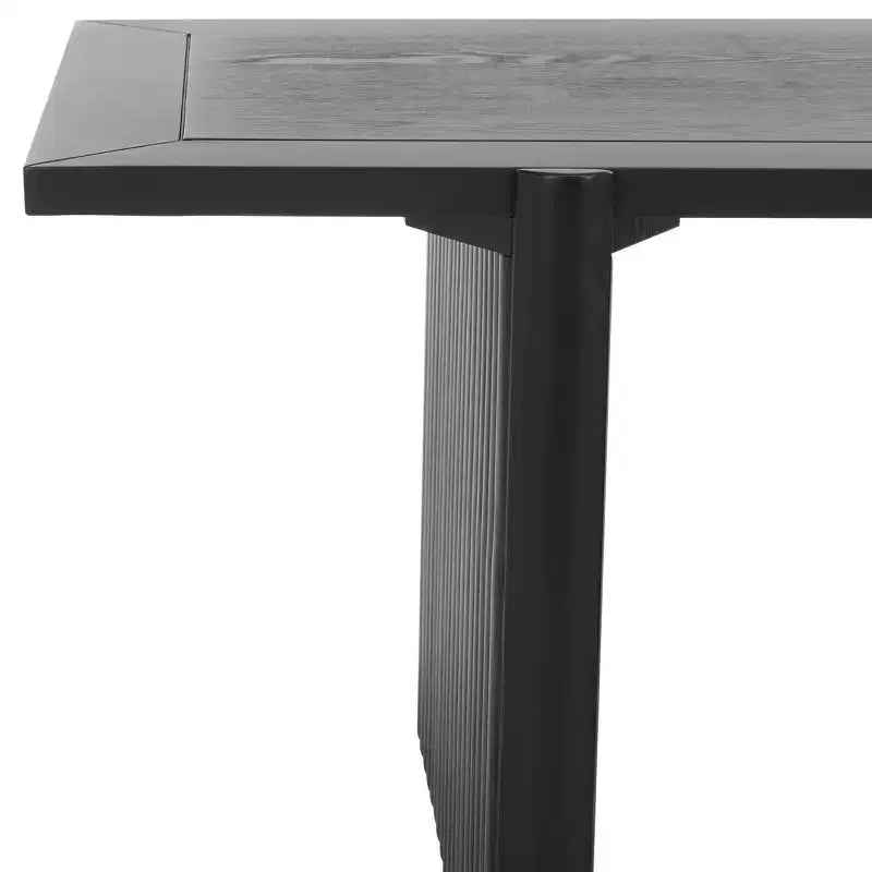 Rustic-Chic Rectangle Coffee Table with Fluted Sawhorse Frame
