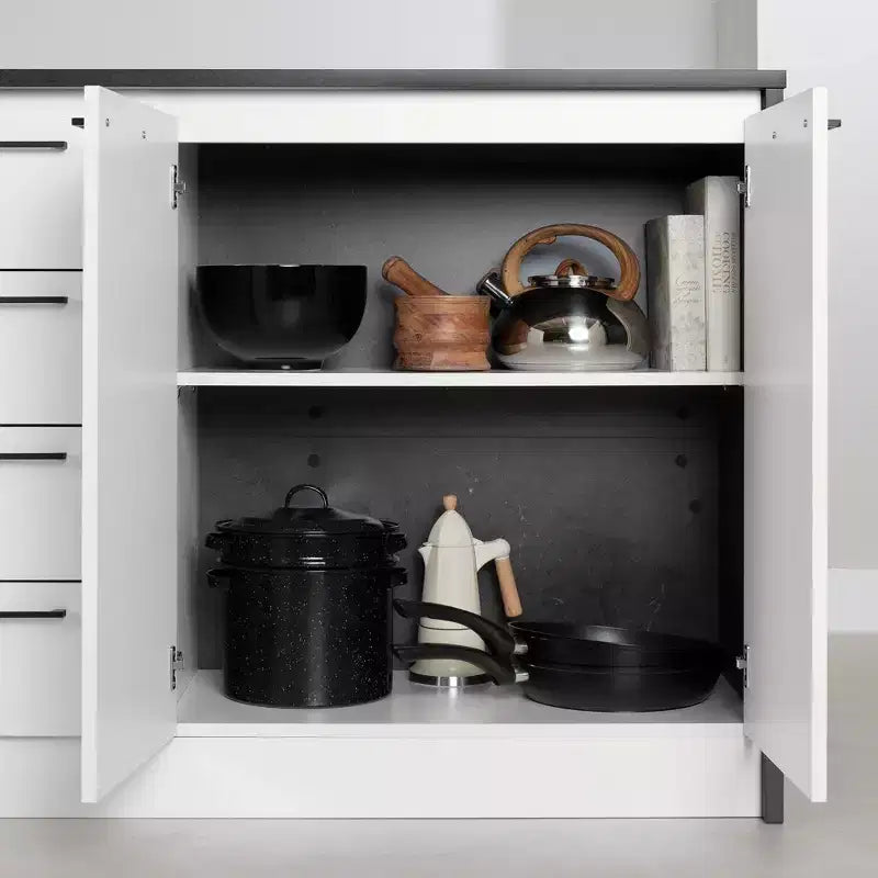 Kitchen Island with Faux Finish, 4 Drawers and 2 Doors