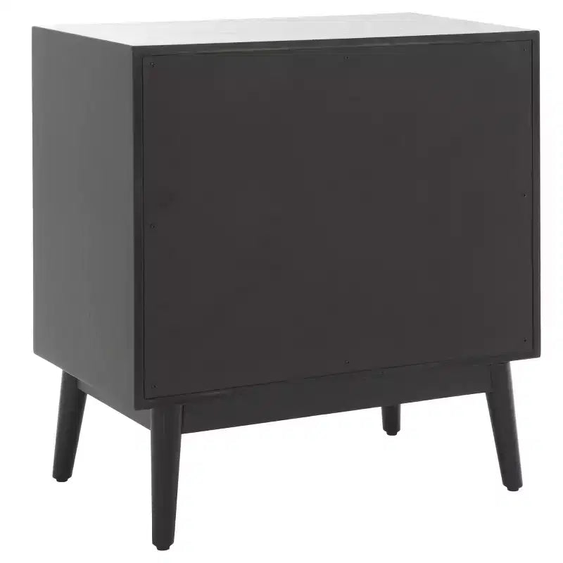 2-Drawer 1-Shelf Chest, White Washed Finish with Antique Gold Details